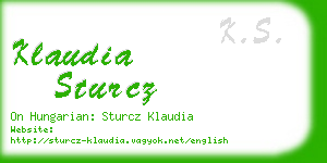 klaudia sturcz business card